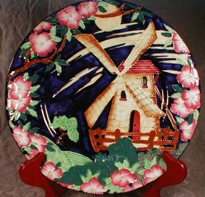MALING Windmill PLATE England - VINTAGE -