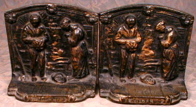 ANGELUS Bronzed Bookends - Millet - ANTIQUE
