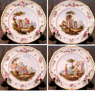 FRENCH Scenic CHARGERS K&G HP Plates ANTIQUE
