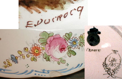 FRENCH Scenic CHARGERS K&G HP Plates ANTIQUE