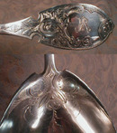 WOOD Hughes SILVER Ladle - LARGE - ANTIQUE -