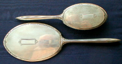 STERLING VANITY Set Brush+Mirror -NO Monogram-