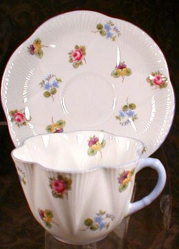SHELLEY Rose PANSY Forget-ME-Not - CUP Saucer -
