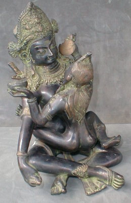 Bronze Tantric Buddha Vajradhara Shakti EROTIC