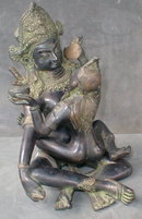 Bronze Tantric Buddha Vajradhara Shakti EROTIC