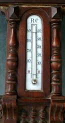 GERMAN Barometer Thermometer ANTIQUE 1900