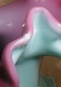 FENTON Cased GLASS Vase LILAC 6.5 inches TALL