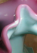 FENTON Cased GLASS Vase LILAC 6.5 inches TALL