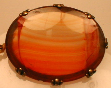 MOSS Agate PIN Scotts Brooch ANTIQUE
