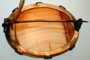 MOSS Agate PIN Scotts Brooch ANTIQUE