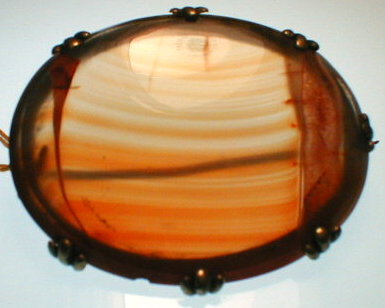 MOSS Agate PIN Scotts Brooch ANTIQUE