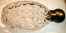 CUT Glass PERFUME Purse FLASK - ANTIQUE -
