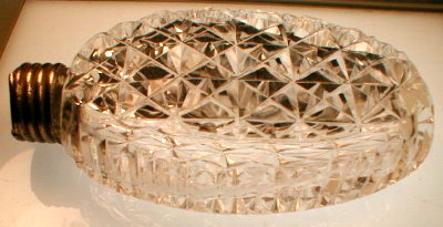 CUT Glass PERFUME Purse FLASK - ANTIQUE -