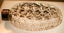 CUT Glass PERFUME Purse FLASK - ANTIQUE -