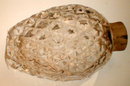 CUT Glass Perfume FLASK Diamond Pattern ANTIQUE