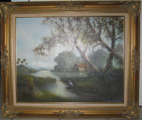 ARLIE GRAY Oil Painting Rural Florida SARASOTA Artist