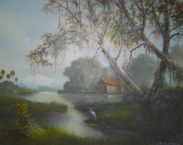 ARLIE GRAY Oil Painting Rural Florida SARASOTA Artist