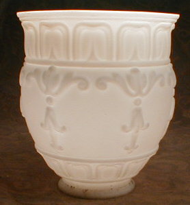 SATIN Glass SHADES Victorian PAIR - Antique -