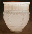 SATIN Glass SHADES Victorian PAIR - Antique -