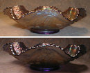 FENTON Orange TREE Bowl BLUE Carnival GLASS