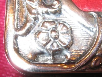 STERLING Silver OVAL Frame - Floral Repousse -