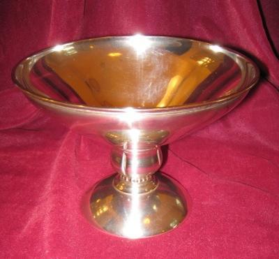 Georg Jensen Style Sterling Silver Pedestal Bowl