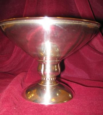 Georg Jensen Style Sterling Silver Pedestal Bowl