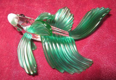 SWAROVSKI Siamese Fighting Fish - GREEN -