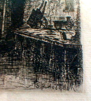 Hodgdon BOSTON Harbor SCENE -Antique-