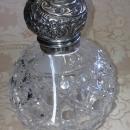 Beaux Arts Crystal PERFUME Bottle SILVER Top ANTIQUE-