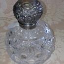 Beaux Arts Crystal PERFUME Bottle SILVER Top ANTIQUE-