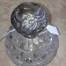 Beaux Arts Crystal PERFUME Bottle SILVER Top ANTIQUE-