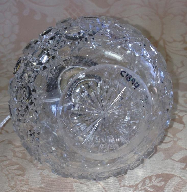 Beaux Arts Crystal PERFUME Bottle SILVER Top ANTIQUE-