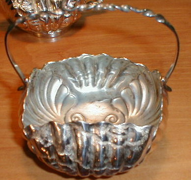DERBY Silver SHELL Creamer & Sugar - ANTIQUE -