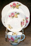 Shelley BEGONIA Trio DAINTY - Cup Saucer PLATE-