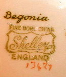Shelley BEGONIA Trio DAINTY - Cup Saucer PLATE-