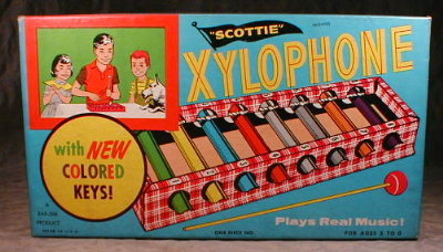 SCOTTIE Toy XYLOPHONE in BOX - Vintage -