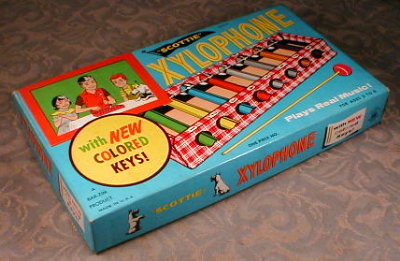 SCOTTIE Toy XYLOPHONE in BOX - Vintage -