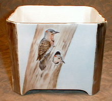 Hand PAINTED Vase 4 SEASONS - Antique -