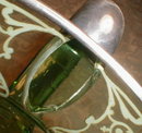 SILVER Overlay PITCHER Etched Glass -ANTIQUE-