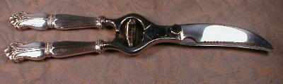 STERLING Poultry Shears LARGE Silver -VINTAGE -