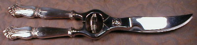 STERLING Poultry Shears LARGE Silver -VINTAGE -