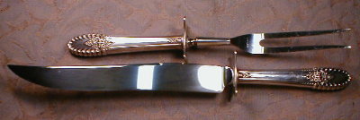 International RIVIERA Carving SET Sterling 2 pc