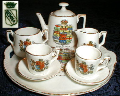 NIAGARA Falls MiNi Tea Set 8 pieces - ANTIQUE -