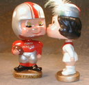 Kissing Bobble Heads Forty Niners, MIB Vintage