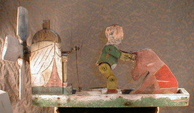 FOLK Art WHIRLYGIG Stubborn Mule - ANTIQUE