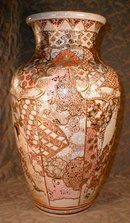 SATSUMA Vase AWATI Kyoto -LARGE- Antique -