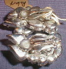 ROBERT Rhinestone EARRINGS Blue clips -VINTAGE-
