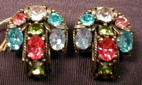 HOLLYCRAFT Rhinestone EARRINGS -Vintage-