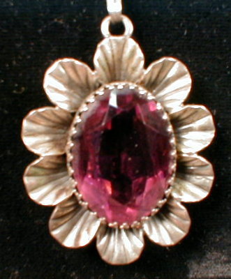 DANEcraft STERLING Flower PENDANT Chain VINTAGE